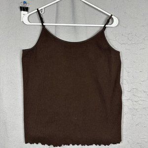 CJ Banks Womens Brown Tank Top Sleeveless Spaghetti Strap Size 1X